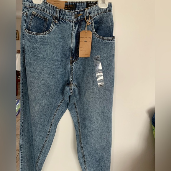 Ring of Fire men’s jeans Droopy Drop Crotch relaxed light wash size 31-30 - Picture 2 of 14